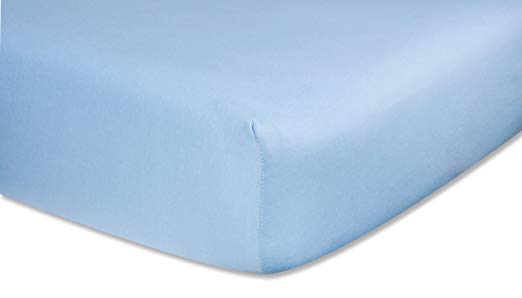 Trend Lab 100% Cotton Solid Jersey Sheet in Blue
