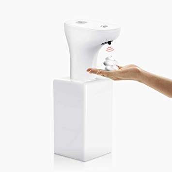 TROPRO Soap Dispenser, Automatic Touchless Foaming Soap Dispenser - Infrared Motion Sensor Liquid Hands-Free Auto Soap Dispenser/Adjustable, Upgraded Waterproof - White【Rechargeable Battery】