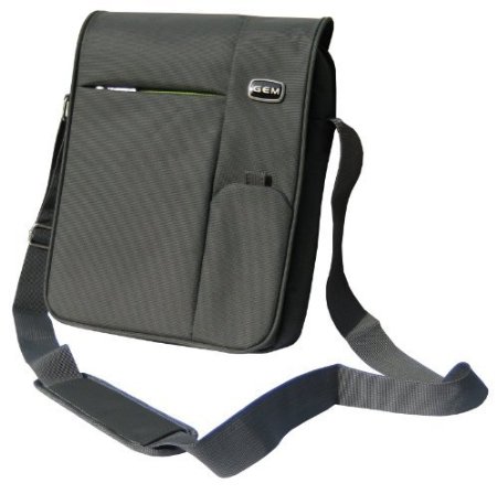 GEM Messenger Style Bag for iPad with Retina display / iPad 2 / iPad Air / iPad Air 2 with a Built-In Neoprene Protective Sleeve - Green