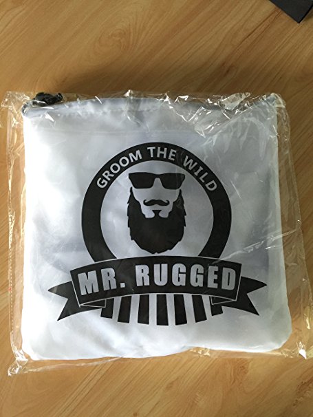 Mr Rugged Beard Cape - Barber Apron Catches Hair While You Shave or Use Clippers for a Hair Cut - Keeps Things Neat and Tidy - Professional Quality