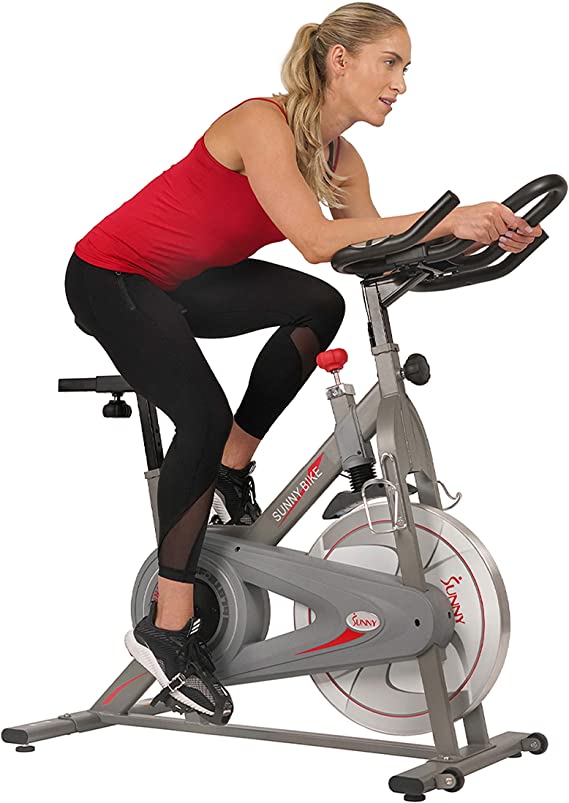 Sunny Health & Fitness Magnetic Indoor Exercise Bike with Device Holder and Monitor - SF-B1879
