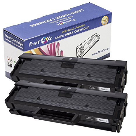 PrintOxe™ Compatible 2 Toners for Samsung MLT-D111S (Black) Non OEM 111S for Printer Models; M2020 , M2020W , M2022W, and M2070W . Exclusively sold by PanContinent