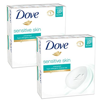 Dove Beauty Bar, Sensitive Skin, 4 Ounce, 10 Bars