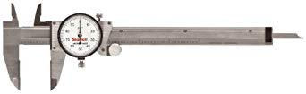 Starrett 120X-6 Dial Caliper, Stainless Steel, White Face, 0-6" Range,  /-0.001" Accuracy, 0.001" Resolution