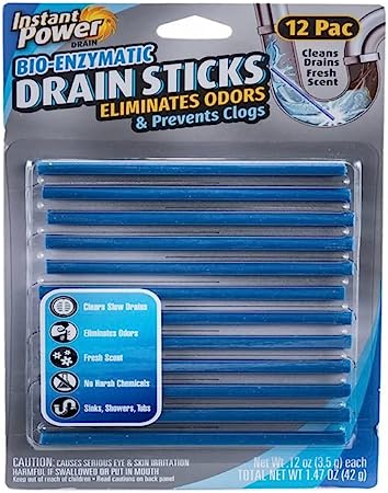Instant Power Stick Enzymatic Drain Opener 12 pk - Total Qty: 1