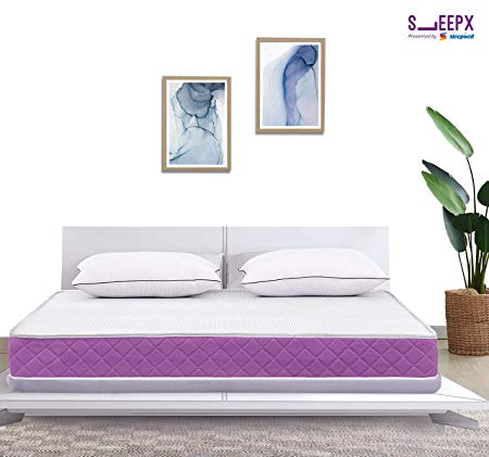 Sleepwell SleepX Ortho Mattress - Memory Foam Purple, Double Size (72 * 48 * 6 Inches)