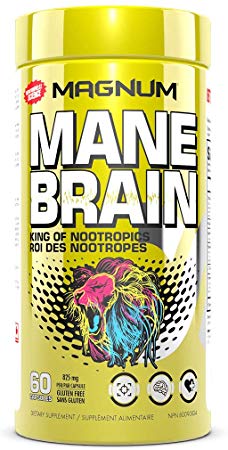 Magnum Nutraceuticals Mane Brain - 60 Capsules - Nootropic Supplement - Maximize Focus - Improve Memory - Better Mood