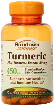 Sundown Naturals Turmeric Curcumin 450 mg, 90 Capsules