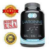 L-Arginine - No2 Nitric Oxide Booster Build Muscle Increase Strength and Boost Sex Drive - Best and Purest L-Arginine  Top Rated - Most Effective Dose for Men and Women - MADE IN USA by Pure Label Nutrition