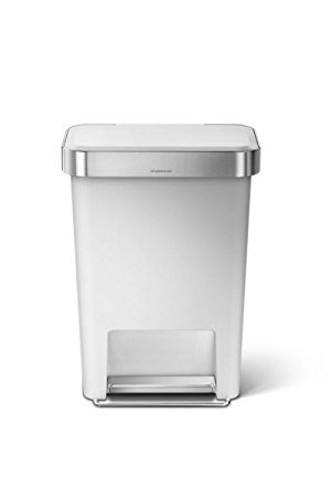 simplehuman Liner Pocket Bin, White, 45 Litre