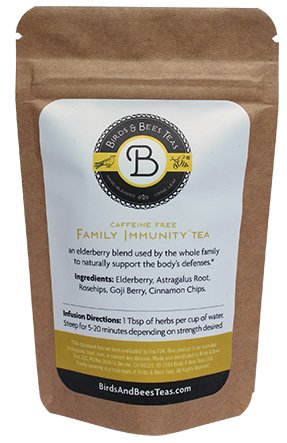 Birds & Bees Teas - Family Immunity - Sample Bag. Promotes Wellness and Stronger Immune System with Natural Herbs! A Delicious Tea Blend! - Great for Families and Mothers