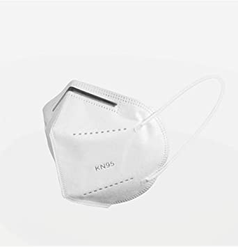 L R White KN/95 Anti-Pollution Non Woven with Nose Clip Reusable Disposable Face Mask with 5 Layer Filtration for Men and Women