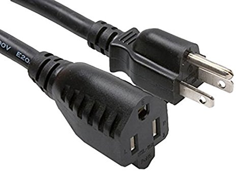 C&E CNE59090 3-Feet Outlet Saver Power Extension Cord NEMA 5-15R to NEMA 5-15P, Pack of 3