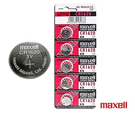 5pcs Maxell CR1620 3V Lithium Cell Battery