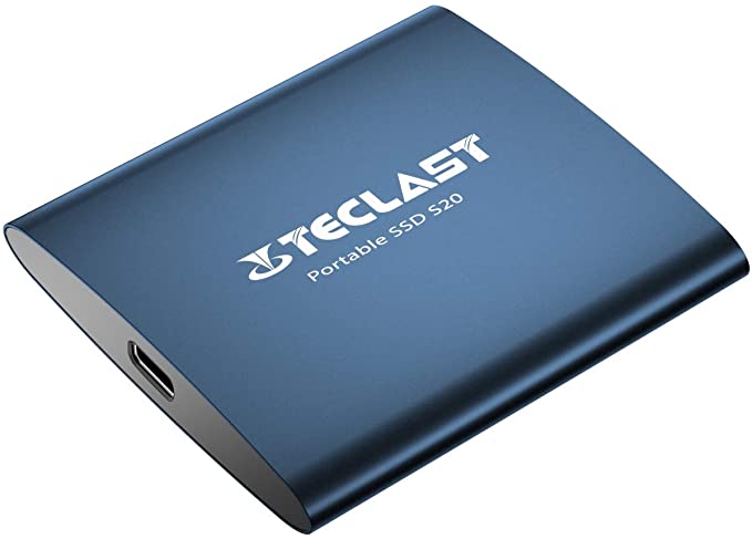 TECLAST SSD 外付け 1TB ポータブルSSD USB3.1 Gen2 読出最大500MB/秒 USB Cケーブル2本セット Type-C To C & Type-C To Aケーブル 耐衝撃 耐振動 超小型 コンパクト SSDポータブル PS5 PS4 PS4 Pro Mac対応 保護用革袋付き 三年保証 日本語取扱説明書 日本正規販売店