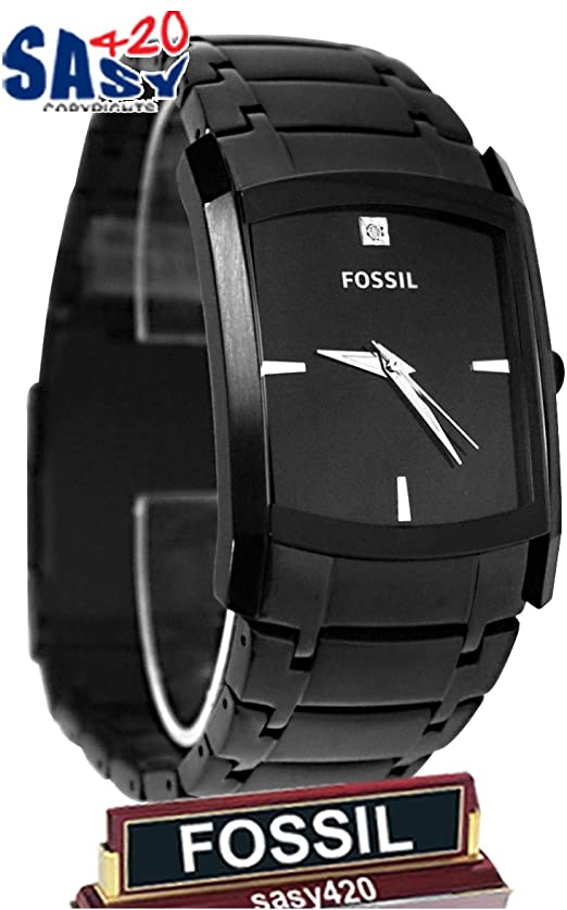 Fossil Quartz, Black Polyurethane Band Black Dial - Men's Watch FS4602 [Watch]