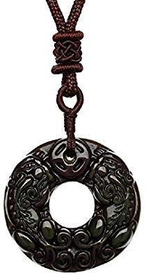 coai Pixiu Chinese Totem Animal Amulet Stone Pendant Necklace