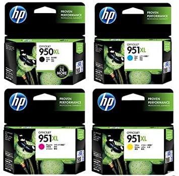 4-pack Replacement Set for HP 950XL 951XL Ink Cartridges, Latest Chipset, Compatible with HP Officejet Pro 8610 8620 8600 8600 plus 8100 8630 8640 8660 8615 8625 251dw 271dw Printer