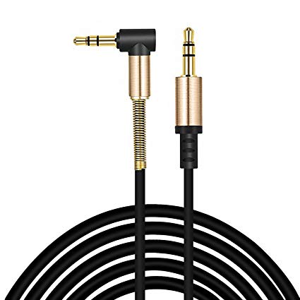 ULTRICS AUX Cable, 1M Premium 3.5mm Auxiliary Audio Cable Jack to Jack Right Angle Gold Plated, Male to Male Cord for iPhone iPod iPad Samsung Smartphone MP3 Player Beats Headphones Home Car Stereos