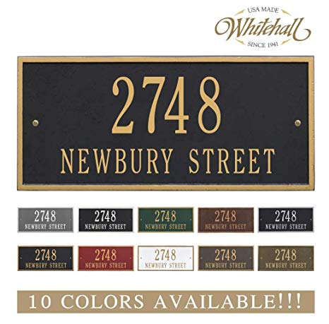 Metal Address Plaque Personalized Cast The Hartford Plaque. Display Your Address and Street Name. Custom House Number Sign.