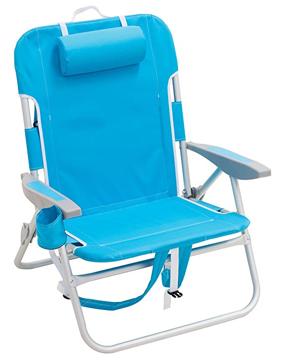 Rio Beach Big Boy Folding 13 Inch High Seat Backpack Beach or Camping Chair