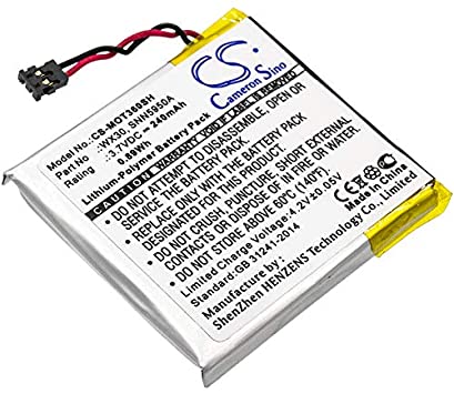 CS-MOT360SH Battery 240mAh compatible with [Motorola] Moto 360 replaces SNN5950A, for SNN5951A, for WX30