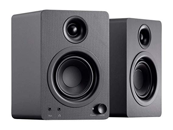 Monoprice DT-3 50-Watt Multimedia Desktop Powered Speakers Perfect Complement to Any Home, Office, Gaming, or Entertainment Setup