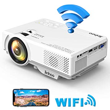 2019 Masterpiece, WiFi Mini Projector 1080P Supported, 2400 Lumens Full HD Video Projector with 176’’ Projector size, 50000 Hours Lamp Lifetime, Compatible with HDMI, VGA, AV, USB for Home Theater, Movie, Video Game, Party and More