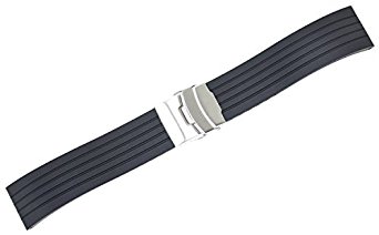 Oris Style Divers Clasp Rubber Watchband - 24mm