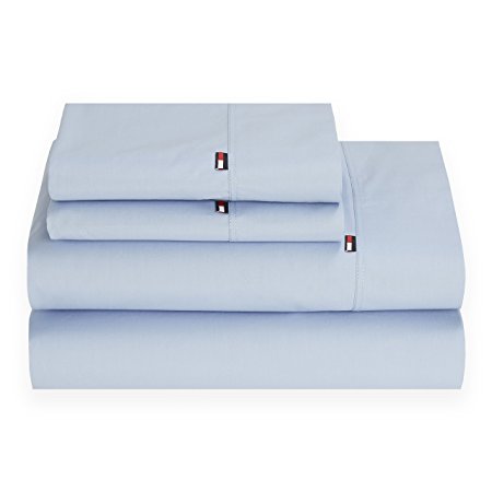 Tommy Hilfiger Signature Sheet, Twin, Light Blue