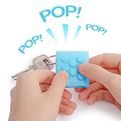 Zuoao Electronic Bubble Wrap Keychain Squeeze Relieve Stress Gadget Bubble Pop Toy Keyring Blue