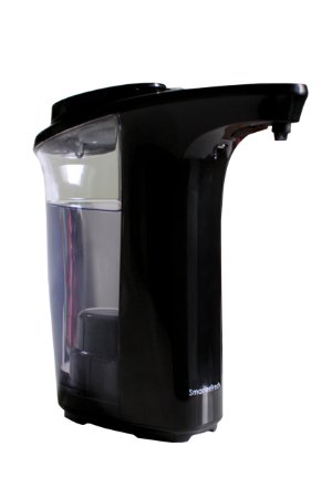 SmarterFresh Black Automatic Soap Dispenser, Touchless Soap Dispenser - Hands Free Black Soap Dispenser, Black Bathroom Accessories or Kitchen Sink Using Liquid Soap (Black)
