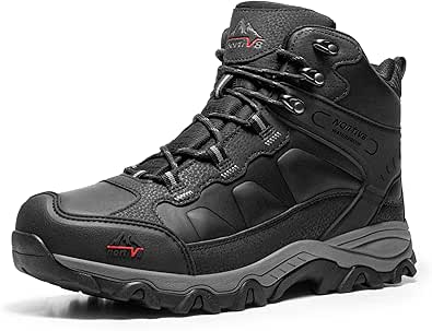 NORTIV 8 Men's Waterproof Hiking Boots Outdoor Mid Trekking Lightweight Mountaineering Shoes