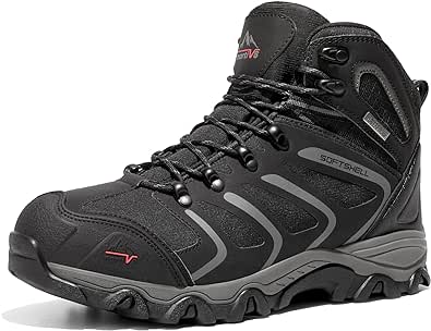 NORTIV 8 Men's Ankle High Waterproof Hiking Boots Outdoor Lightweight Shoes Trekking Trails Armadillo