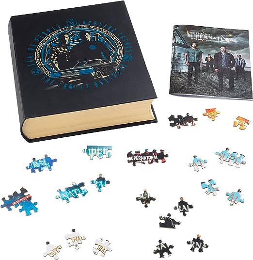 Supernatural Jigsaw Puzzle with Keepsake Book Box, 500 Pieces - Images of Sam & Dean Winchester - Includes Illustrated Book - Gift for Kids, Teens, Adults, Mothers & Fathers Day