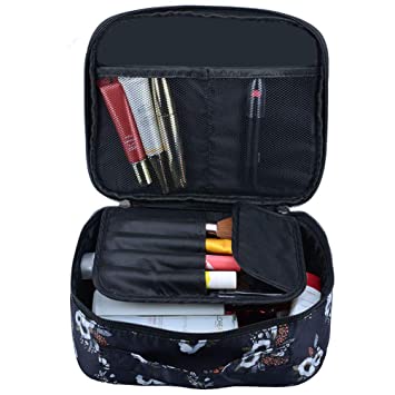 Makeup Travel Case Floral Cosmetic Bag For Women