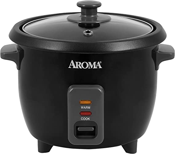 Aroma Housewares 6-Cup (Cooked) / 1.5Qt. Rice & Grain Cooker (ARC-363NGB),Black,6-Cup Cooked / 3-Cup Uncooked