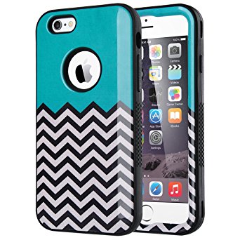 ULAK iPhone 6s Case,3 in 1 Hybrid Pattern Series Hard Case Cover for iPhone 6 (4.7 inch)/ iPhone 6s (4.7 inch),Follow The Sky/Black