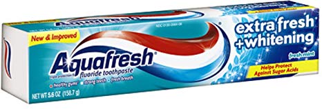 Aquafresh Extra Fresh Whitening Fresh Mint Toothpaste, 5.6 Ounce, Pack of 4