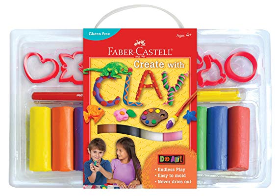 Faber-Castell Do Art Create with Clay Kit - Soft Modeling Clay for Kids