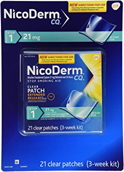 NicoDerm CQ STEP 1 - 3 Week Kit - 21 Clear 21 mg Nicotine Patches
