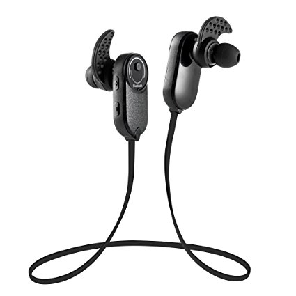 Bluetooth Earphones, Wireless Lightweight Noise Cancelling Stereo Sports Headphones.(Dark Black)