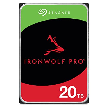 Seagate IronWolf Pro 20TB NAS Internal Hard Drive HDD – CMR 3.5 Inch SATA 6Gb/s 7200 RPM 256MB Cache for RAID Network Attached Storage, Rescue Services