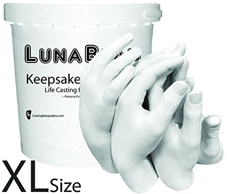 Luna Bean Keepsake Hands --XL-- Clasped Family Hands Casting Kit