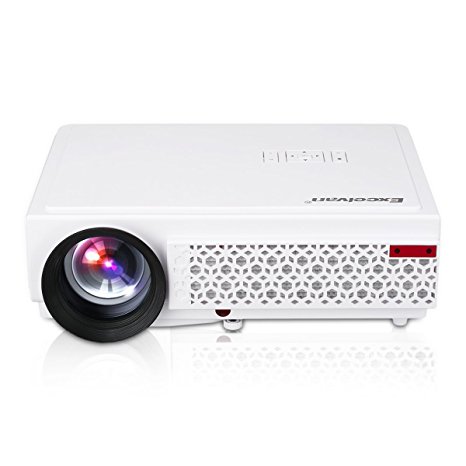 Excelvan 96  3000 Lumens Potable LED Projector Home Theater Video Projector 5.8” TFT LCD Support 1080P HD HDMI for Home Theater ATV Laptop iPhone Android Smartphone PS4 TV Box（Black）