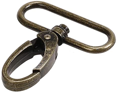 Usew 1.5-inch Antique Brass Curved Lobster Clasps Swivel Trigger Clips Snap (Pack of 10)
