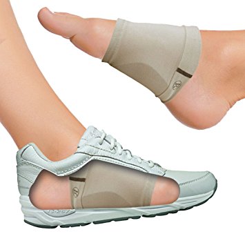 FootMatters Arch Support Cushions - Comfort Spandex Gel Pads - 1 Pair