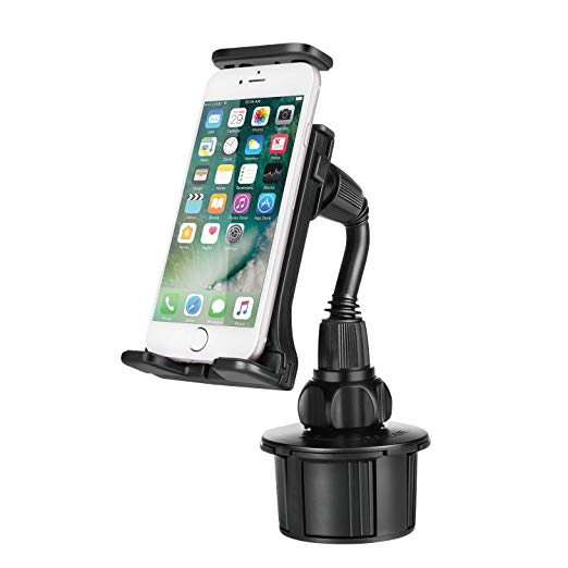 TNP Cup Holder Phone Mount, Universal Car Cup Smartphone Cradle Clamp w/Flexible Neck for Apple iPhone Xs/Xs Max/X / 8  / 8/7 / Samsung Galaxy Note 9 Note 8 S9  S9 Huawei OnePlus Garmin GPS