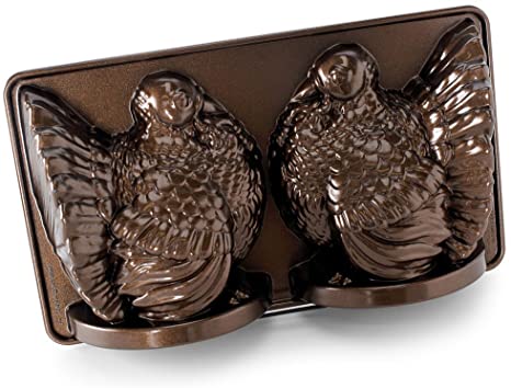 Nordic Ware 3-D Turkey Baking Pan, Medium, Bronze