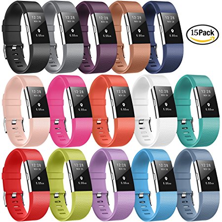 For Fitbit Charge 2 Bands, TreasureMax Replacement Band with Metal Clasp for Fitbit Charge 2 Band / Fitbit Charge 2, No Tracker